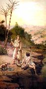 Benedito Calixto Tobias and the Angel oil painting
